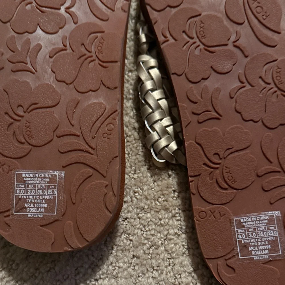 Roxy Silver Braided Sandals - Picture 2 of 2